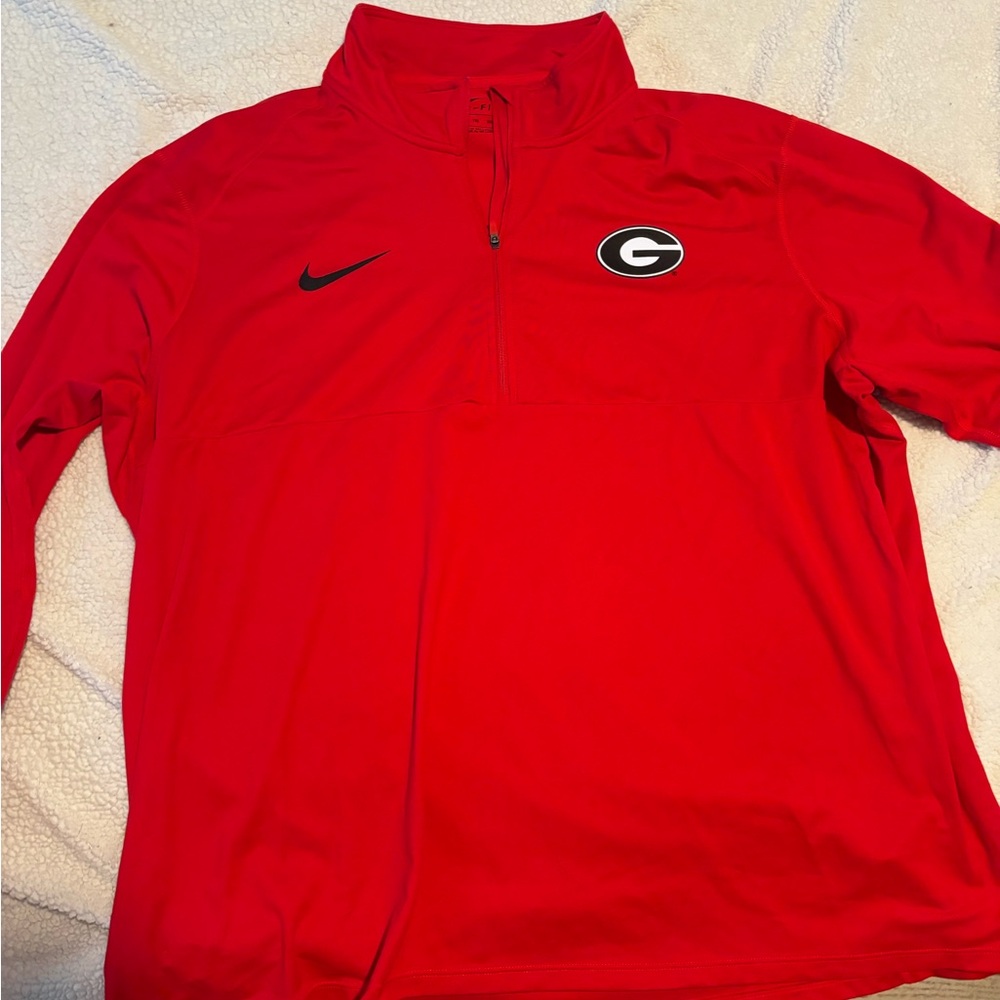 Men’s XXL Georgia Bulldogs Nike Dri-Fit Half-Zip Top - Red